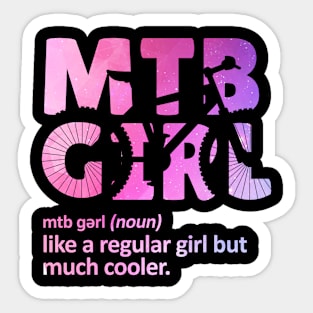 mtb girl Sticker